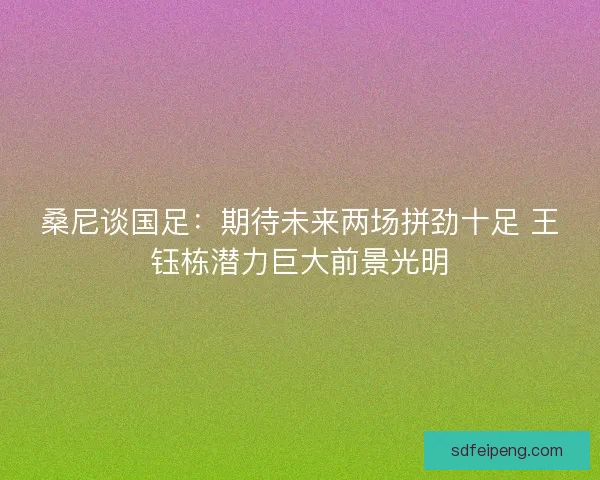 桑尼谈国足：期待未来两场拼劲十足 王钰栋潜力巨大前景光明