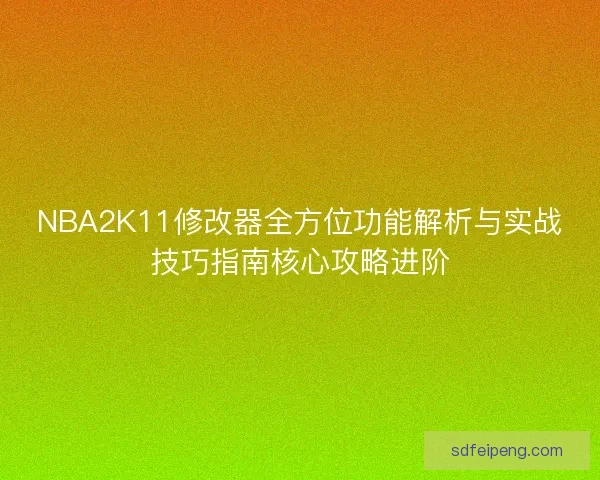 NBA2K11修改器全方位功能解析与实战技巧指南核心攻略进阶