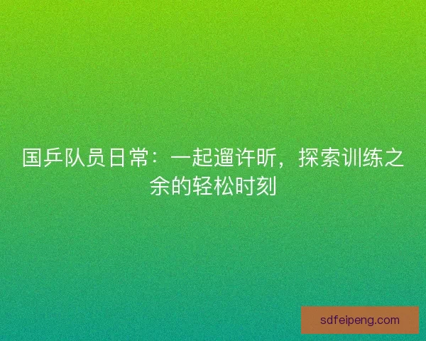 国乒队员日常:一起遛许昕,探索训练之余的轻松时刻 国乒队员日常:一起遛许昕,探索训练之余的轻松时刻