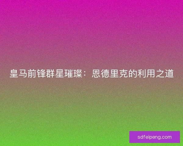 皇马前锋群星璀璨：恩德里克的利用之道